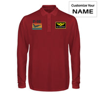 Thumbnail for Retro Fighter Jet F16 Designed Long Sleeve Polo T-Shirts