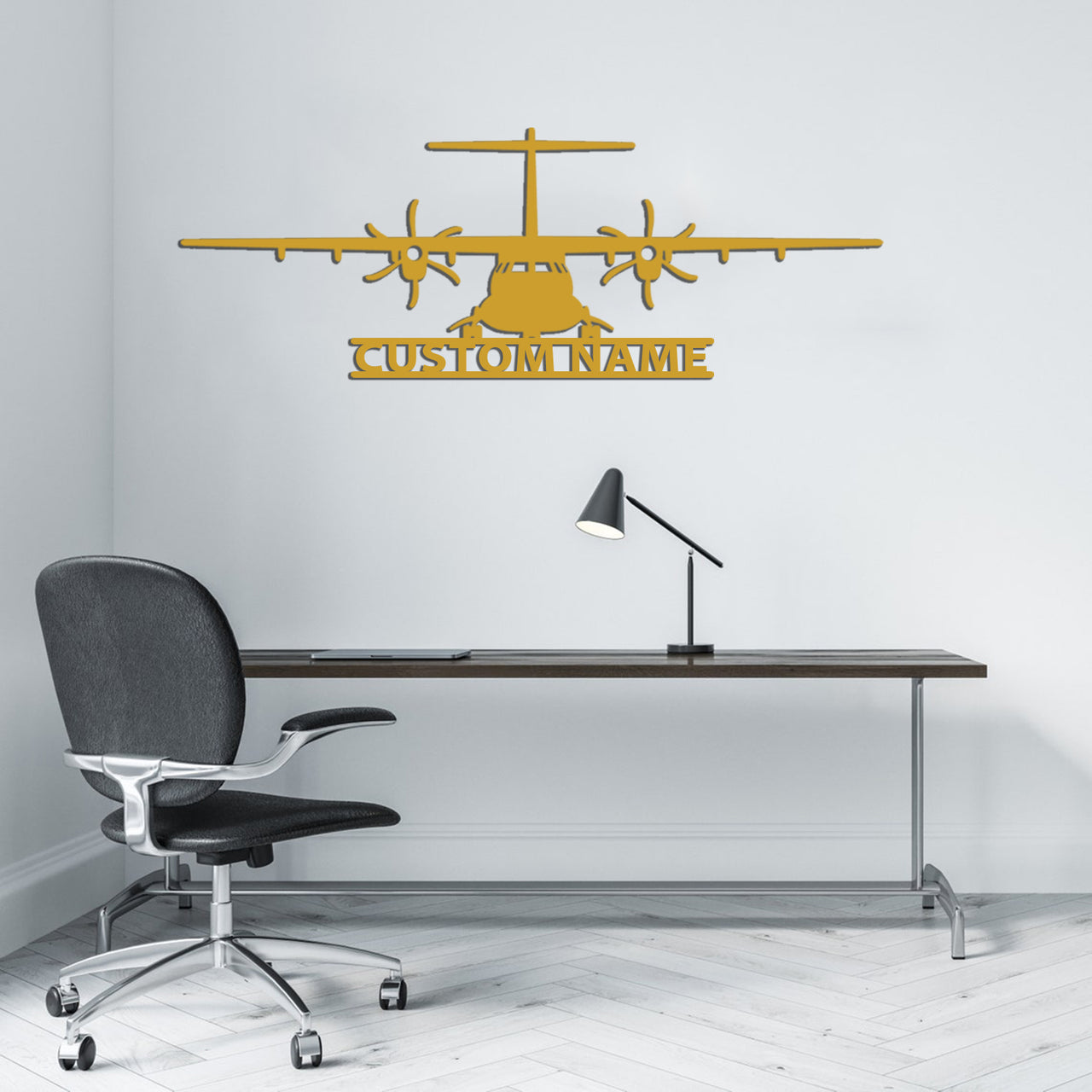 ATR-72 Silhouette Designed Wall Metal Signs