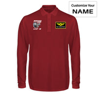 Thumbnail for Boeing 737 & Leap 1B Designed Long Sleeve Polo T-Shirts