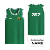 Thumbnail for 767 Flat Text Designed Basketball Style Sports Tank Tops