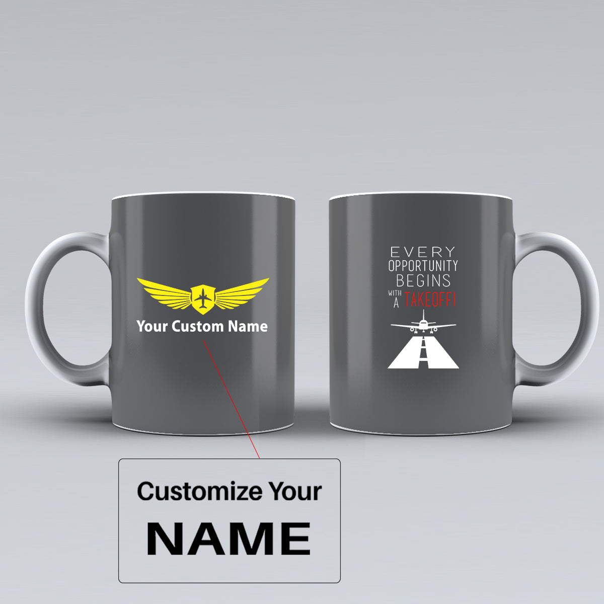 Every Opportunity Designed Ceramic White Mugs