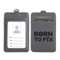 Thumbnail for Born To Fix Airplanes Designed ID Card Holder