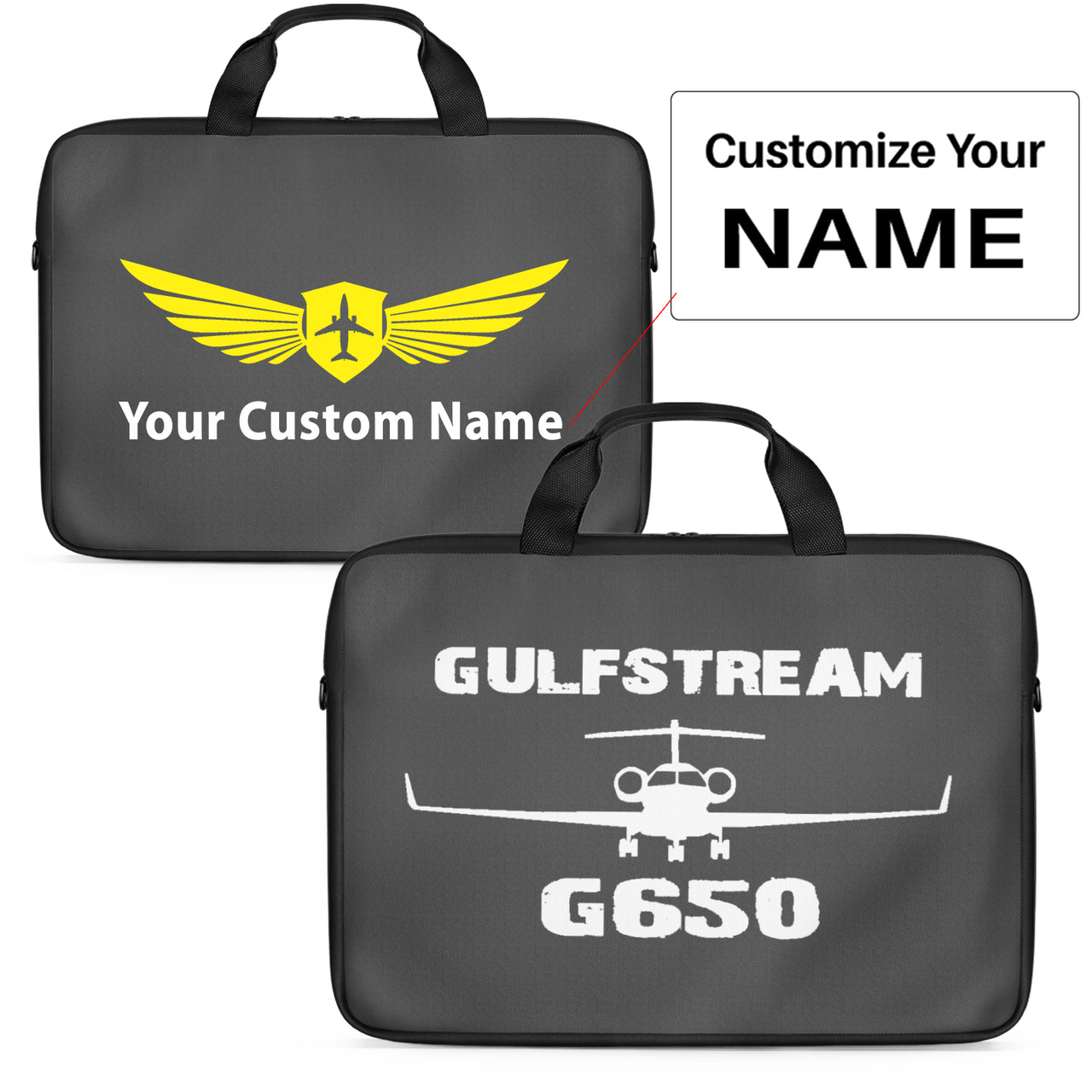 Gulfstream G650 & Plane Designed Laptop & Tablet Bags