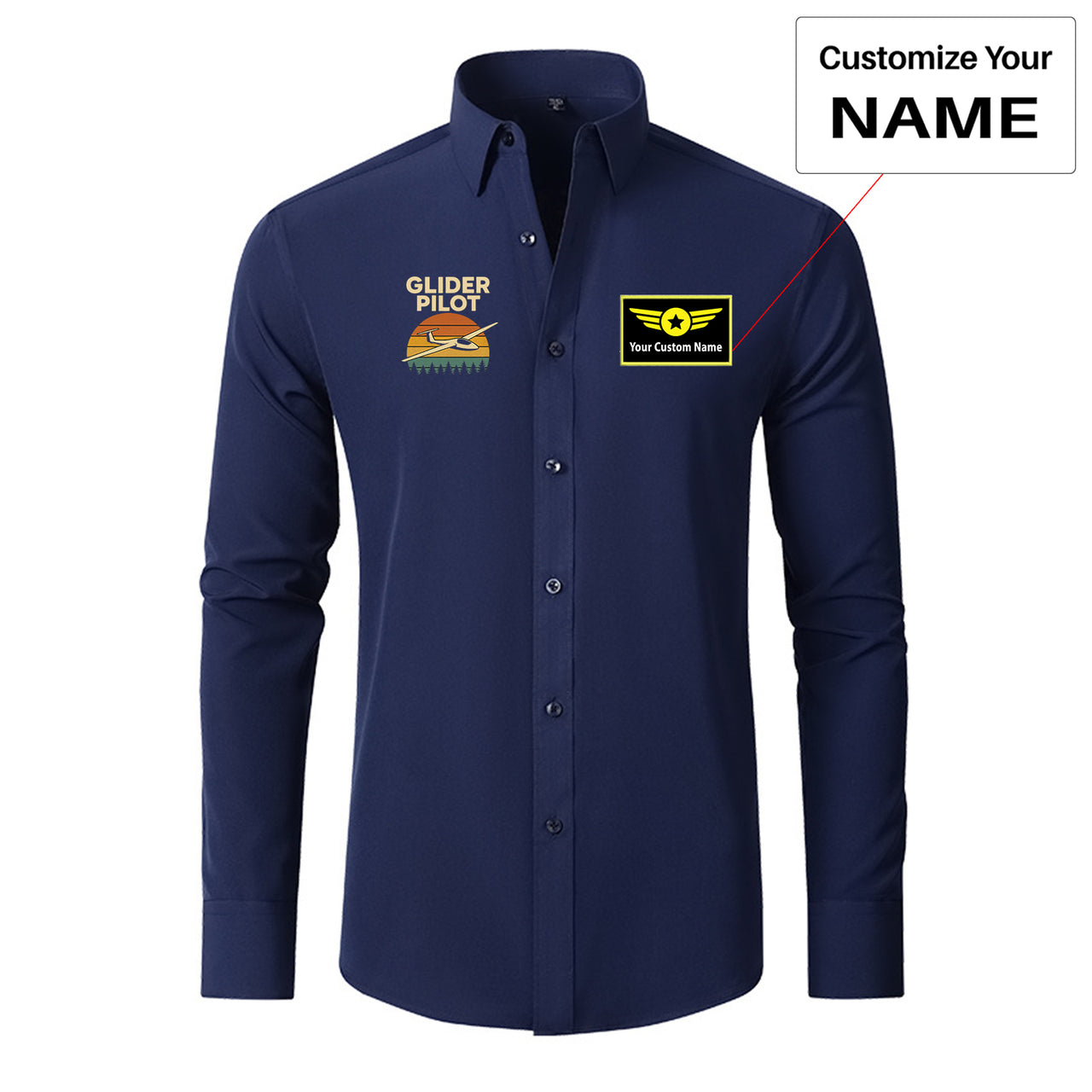 Retro Glider Designed Long Sleeve Shirts