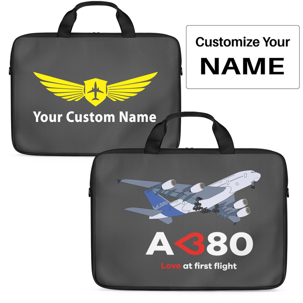 Airbus A380 Love at first flight Designed Laptop & Tablet Bags
