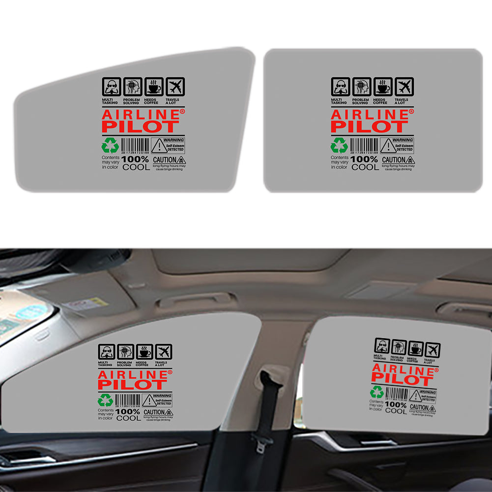 Airline Pilot Label Designed Car Sun Shade (Side window)