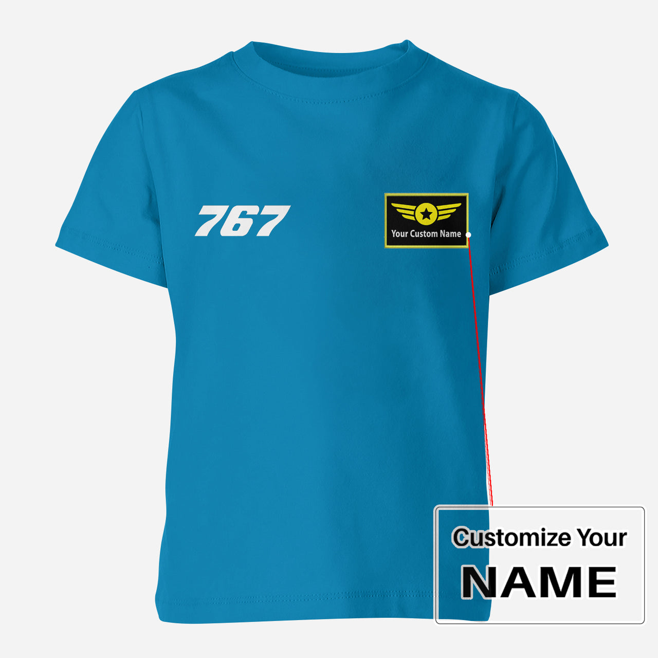 767 Flat Text Designed Children T-Shirts