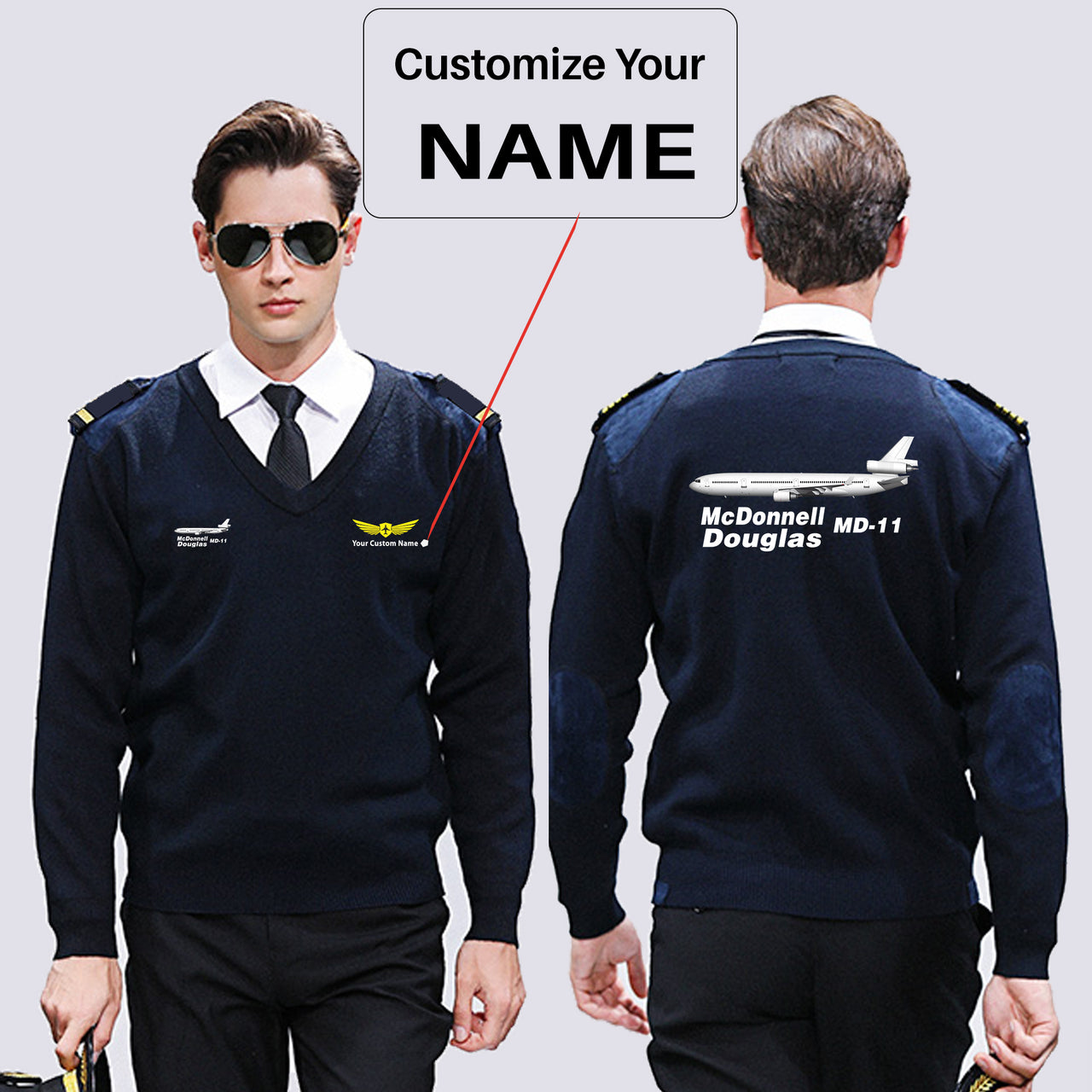 The Piper PA28 Designed Wool Pilot Sweaters
