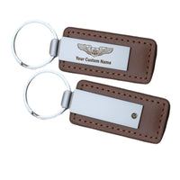 Thumbnail for Custom Name (Special US Air Force) Faux Leather Key Chains