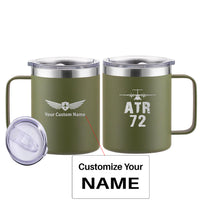 Thumbnail for ATR-72 & Plane Designed Stainless Steel Laser Engraved Mugs