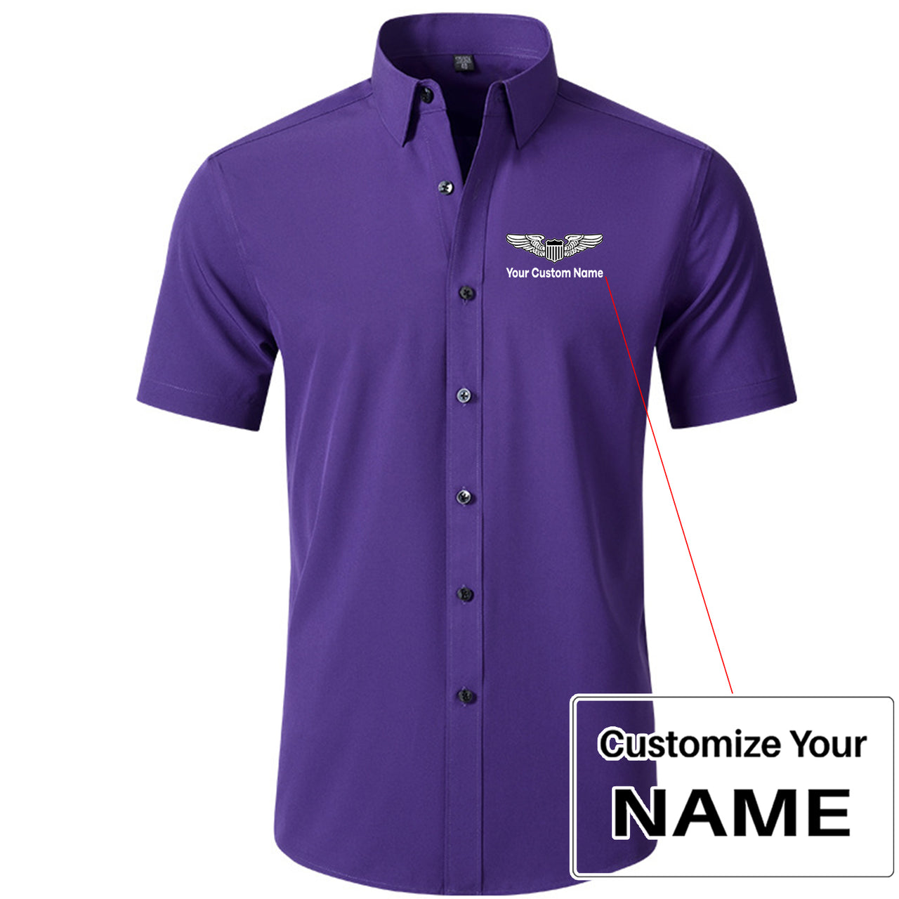Custom Name (Military Badge) Design Super Quality Short Sleeve Shirts