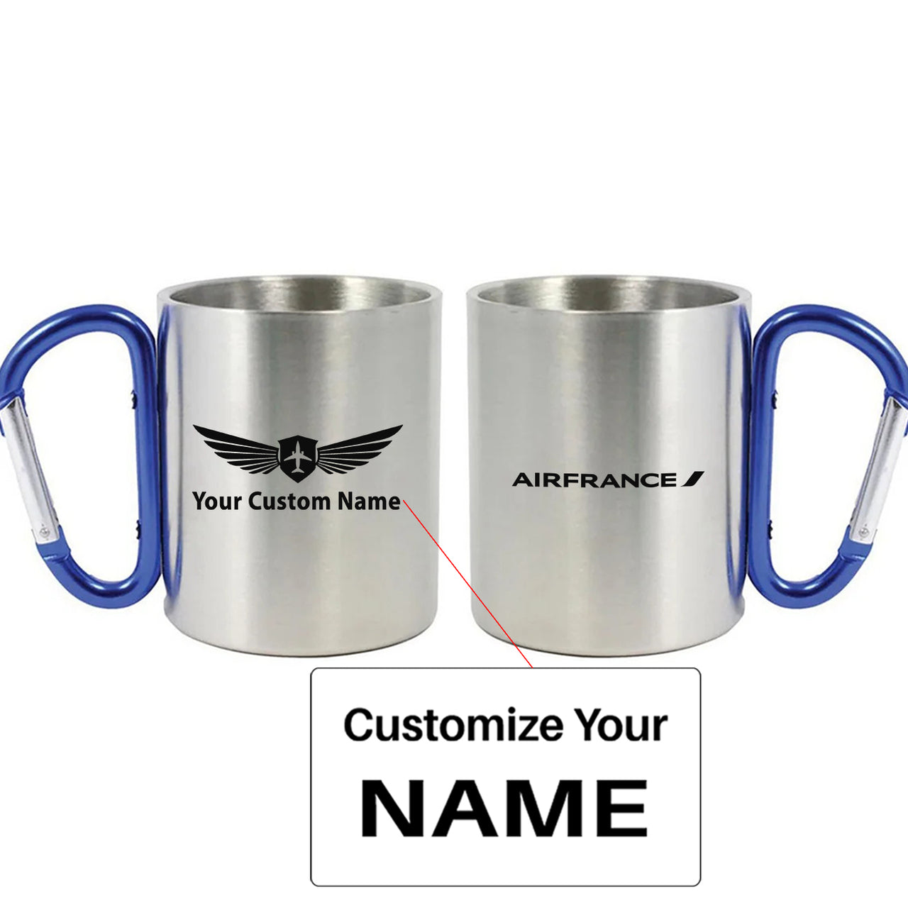 Air France Airlines Designed Stainless Steel Outdoors Mugs