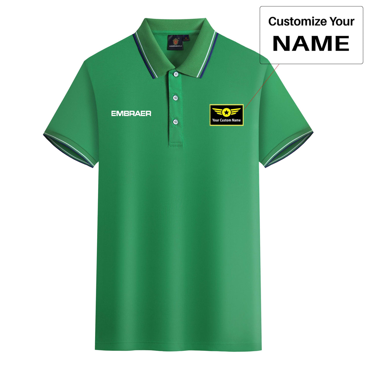 Embraer & Text Designed Stylish Polo T-Shirts
