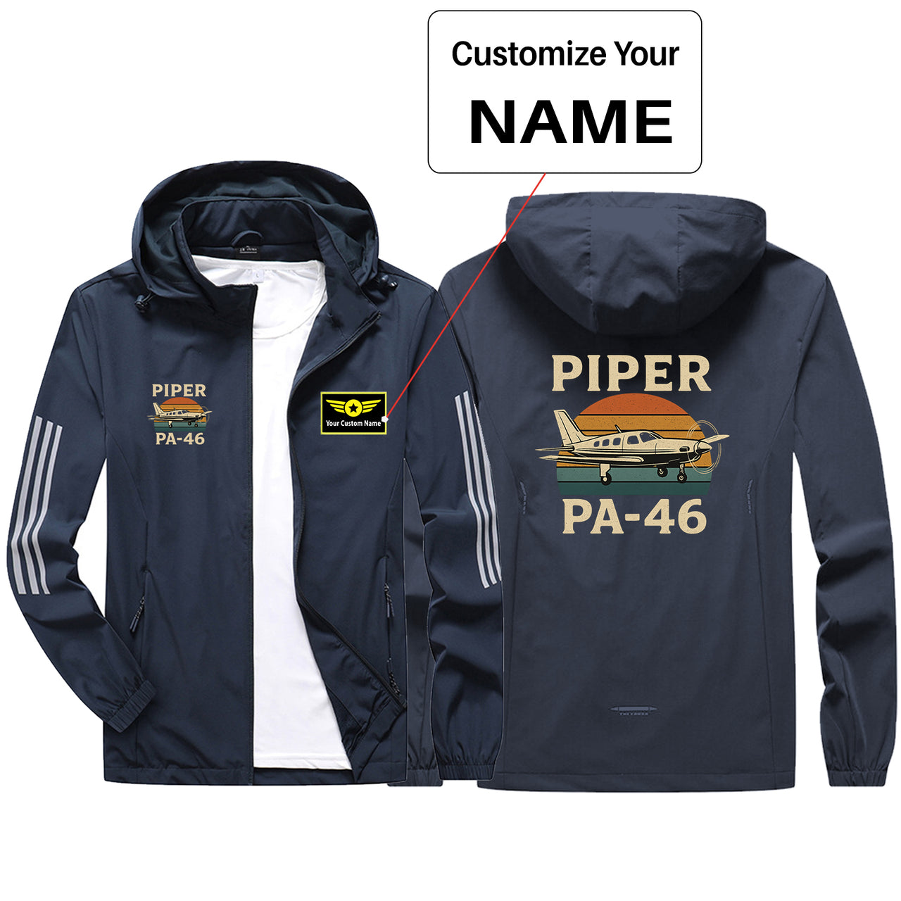 Retro Piper PA-46 Design Sport & Running Jackets