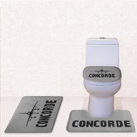 Thumbnail for Concorde & Plane Designed Toilet Seat Cover Three-piece Set