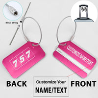 Thumbnail for Flat Colourful 757 Designed Fashion Metal Luggage Tags