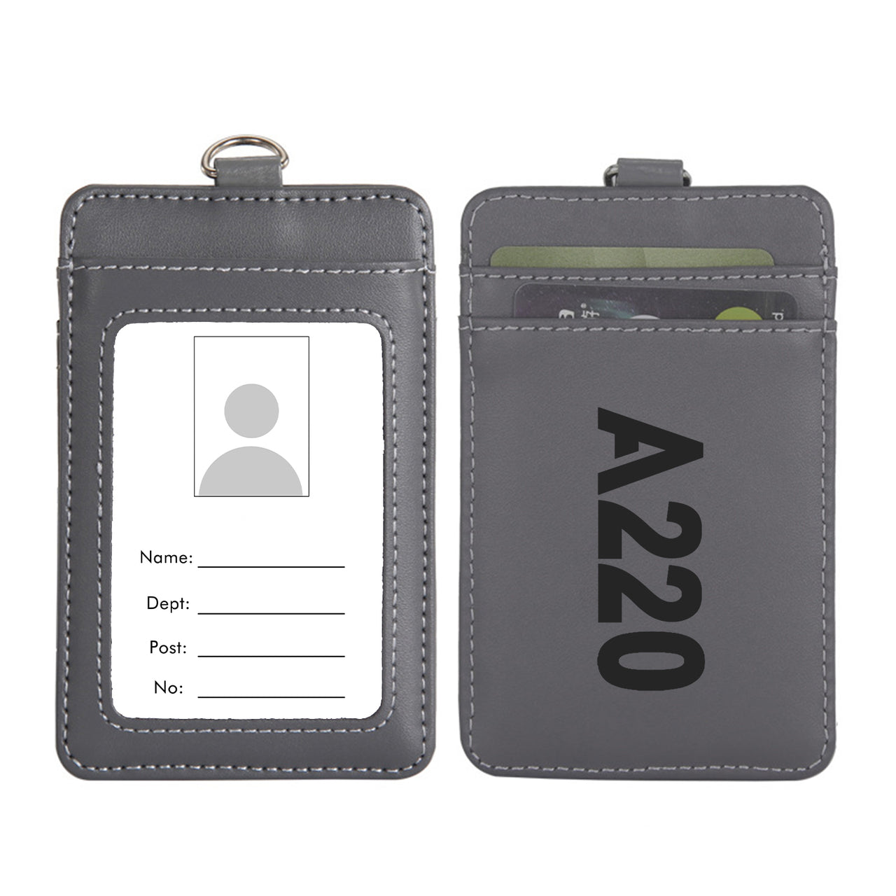 A220 Text Designed ID Card Holder