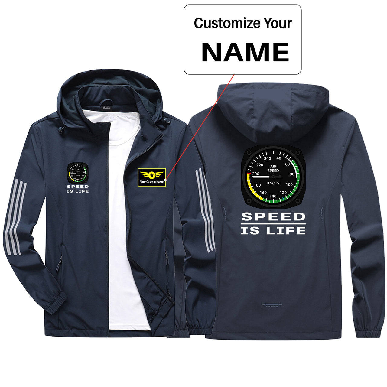 Speed Is Life Sport & Running Jackets