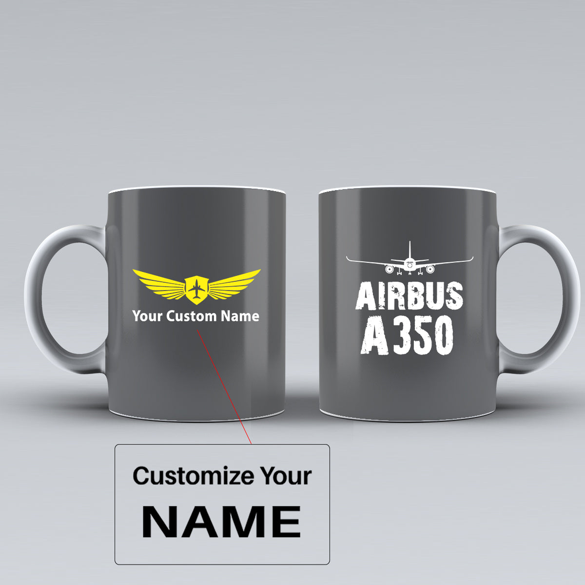 Airbus A350 & Plane Designed Ceramic White Mugs