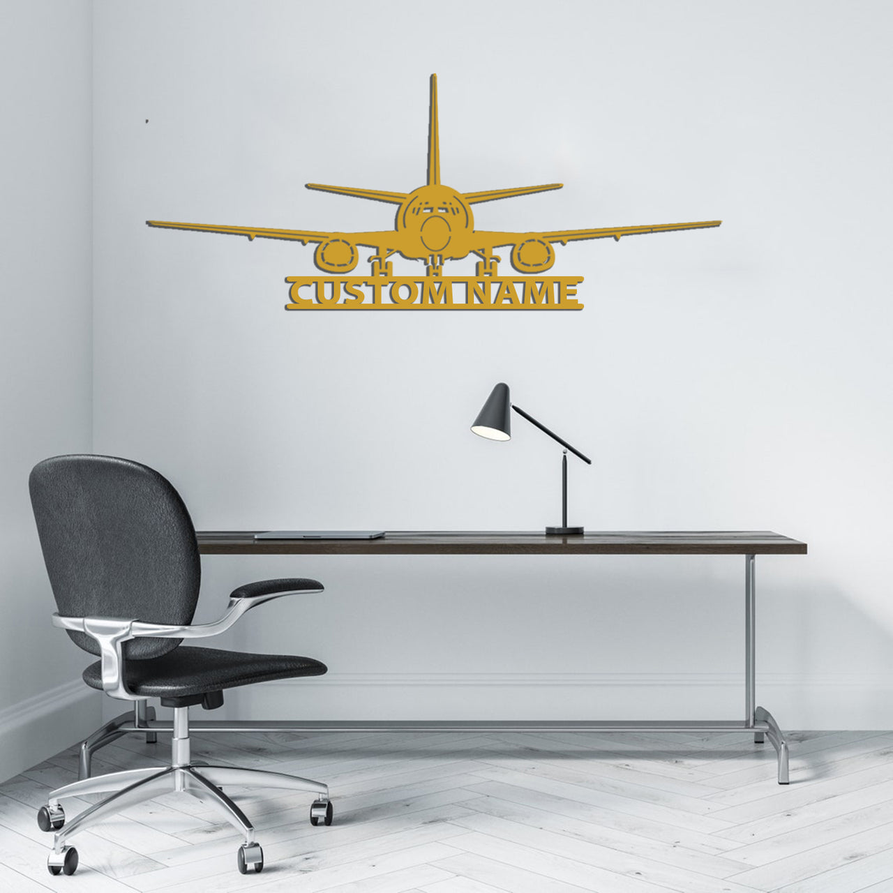 Boeing 737 Silhouette Designed Wall Metal Signs