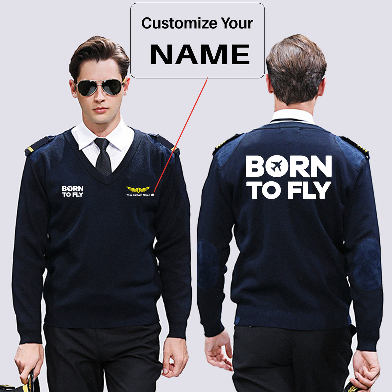 Born To Fly Special Designed Wool Pilot Sweaters