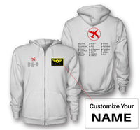 Thumbnail for Aviation Alphabet 2 Designed Zipped Hoodies