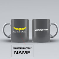 Thumbnail for A330neo & Text Designed Ceramic White Mugs