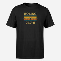 Thumbnail for Retro Boeign 747-8 Design Super Quality T-Shirts