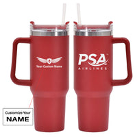 Thumbnail for PSA Airlines 40oz Stainless Steel Car Mug With Holder