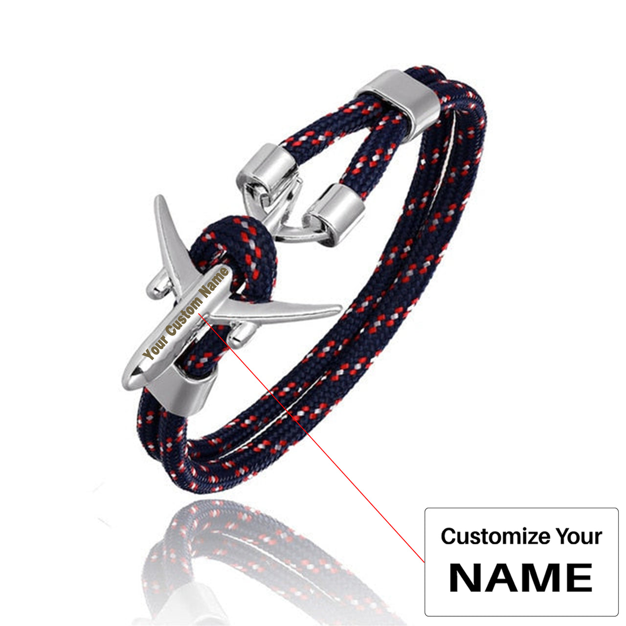 (Edition 2) Super Quality Stylish Airplane Shape Bracelets Silver  (Mixed Colours)