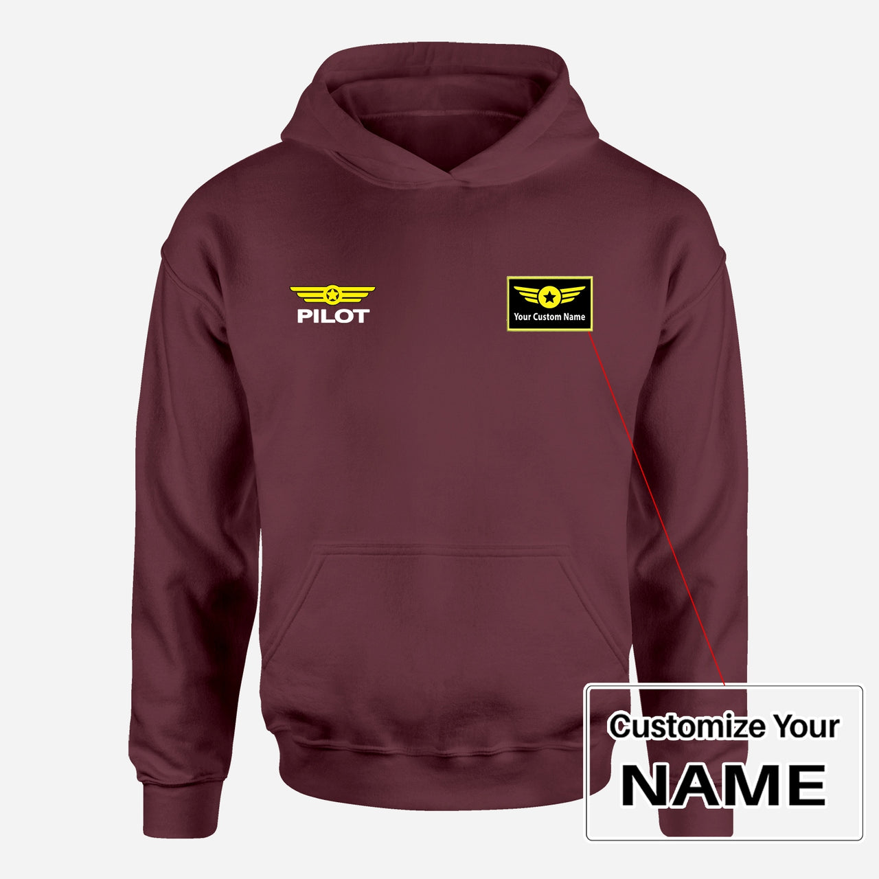 Pilot & Badge Designed Hoodies