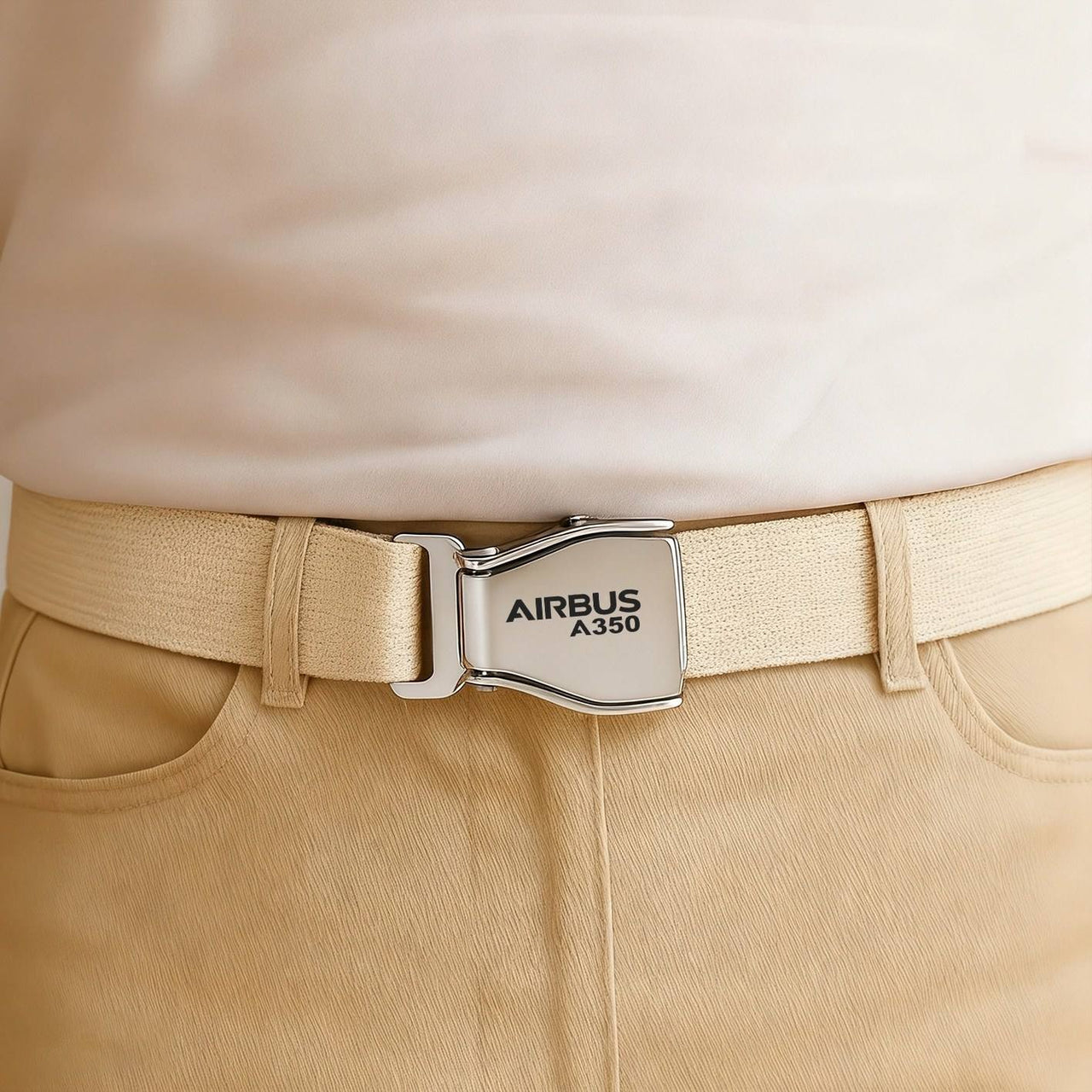 Airbus A350 & Text Designed Fashion Airplane Seat Belts