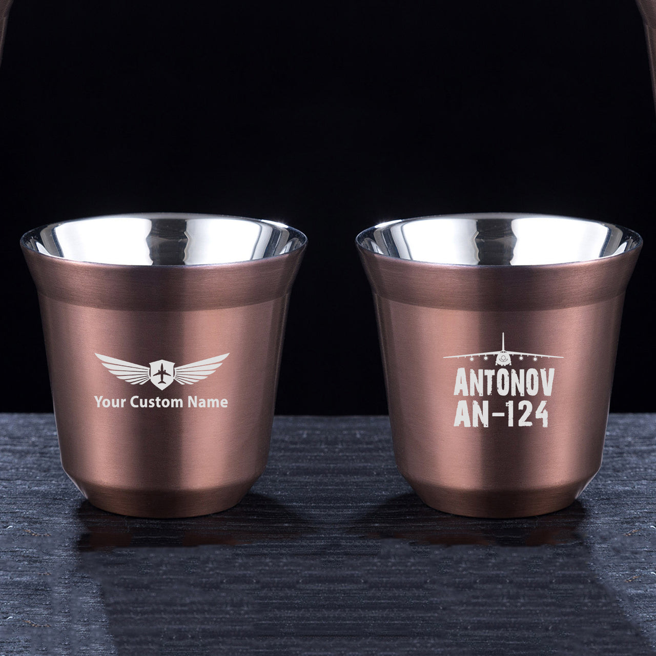 Antonov AN-124 & Plane Designed Double Wall Stainless Steel Coffee Mugs