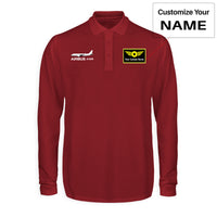 Thumbnail for The Airbus A320 Designed Long Sleeve Polo T-Shirts