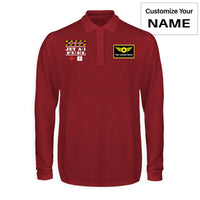 Thumbnail for Jet Fuel Only Designed Long Sleeve Polo T-Shirts