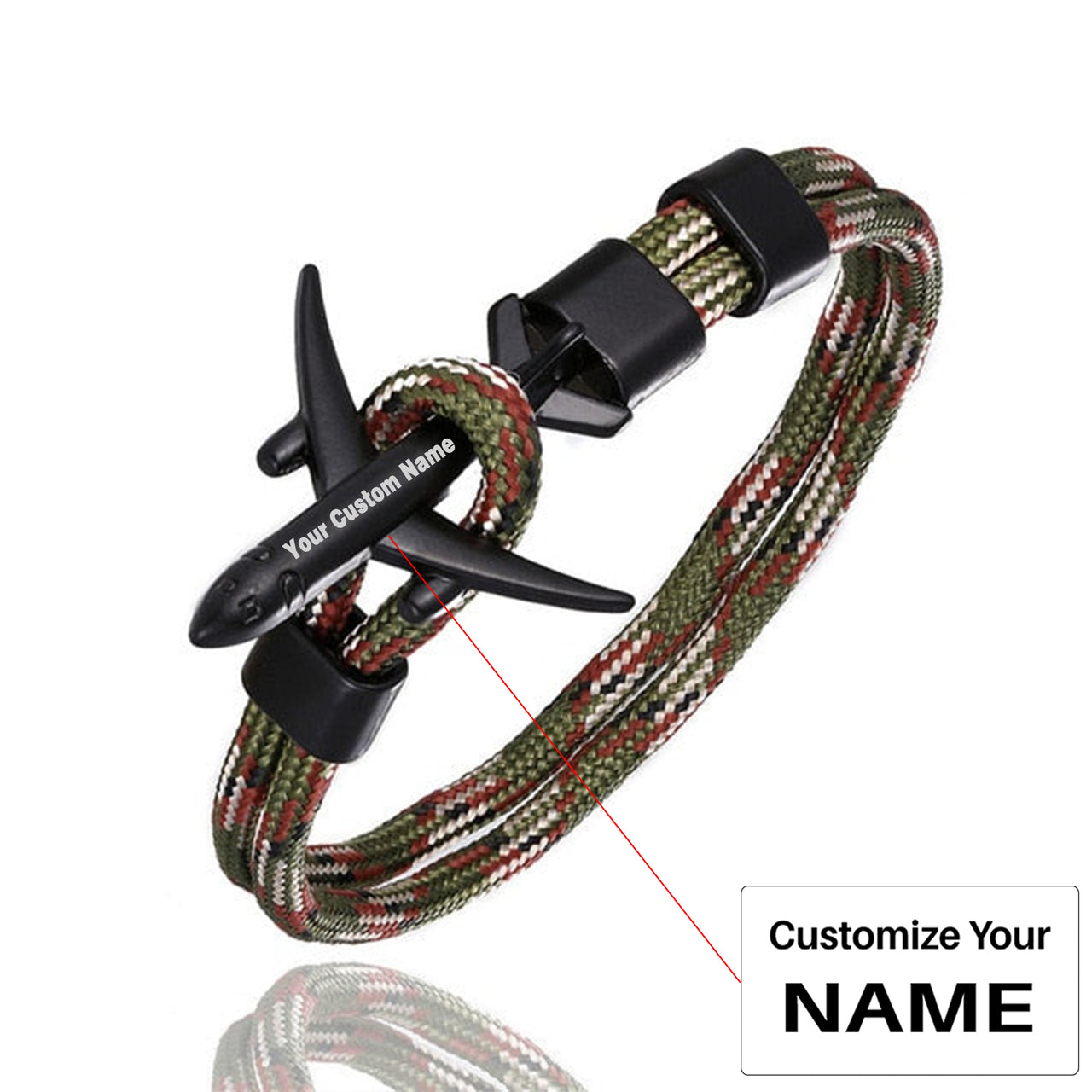 Super Quality Stylish Airplane Shape Bracelets Black (Mixed Colours)