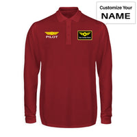 Thumbnail for Pilot & Badge Designed Long Sleeve Polo T-Shirts
