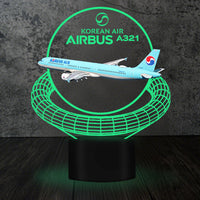 Thumbnail for Korean Air Airbus A321 Designed 3D Lamp