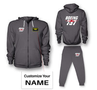 Thumbnail for Amazing Boeing 737 Designed Zipped Hoodies & Sweatpants Set