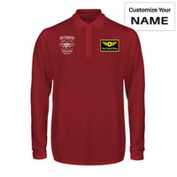 Thumbnail for Jet Fighter - The Sky is Yours Designed Long Sleeve Polo T-Shirts