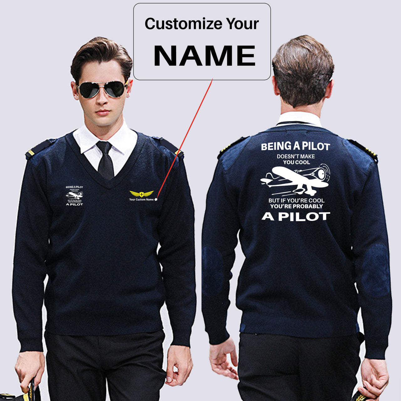 If You're Cool You're Probably a Pilot Designed Wool Pilot Sweaters