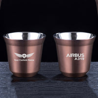 Thumbnail for Airbus A319 & Text Designed Double Wall Stainless Steel Coffee Mugs