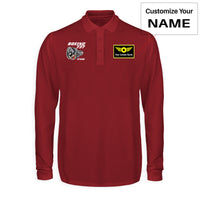 Thumbnail for Boeing 737 Engine & CFM56 Designed Long Sleeve Polo T-Shirts