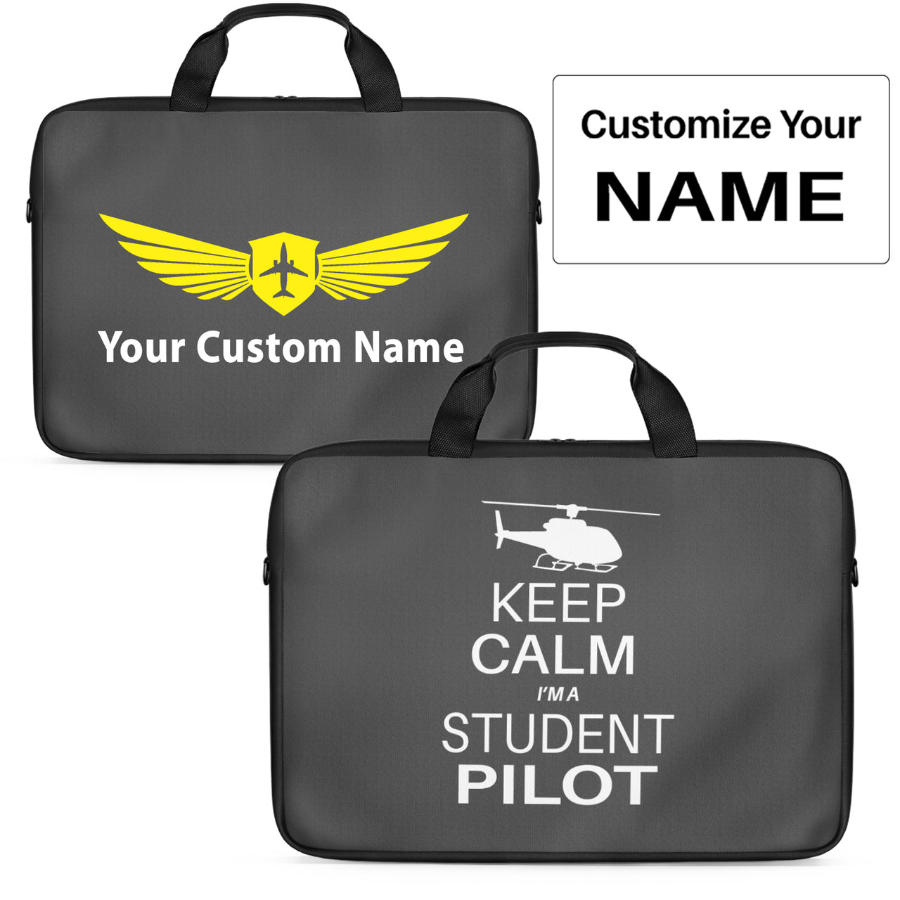 Student Pilot (Helicopter) Designed Laptop & Tablet Bags