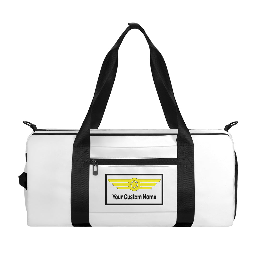 Custom Name (Badge 1) Designed Sports Bag