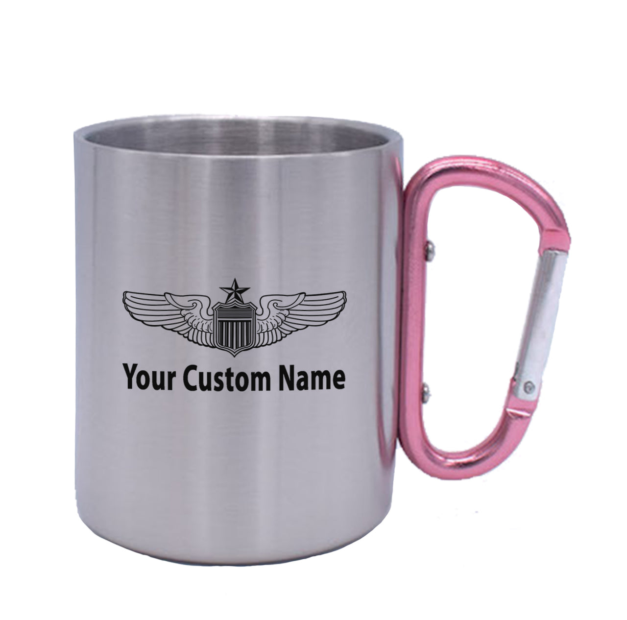 Custom Name (US Air Force & Star) Designed Stainless Steel Outdoors Mugs