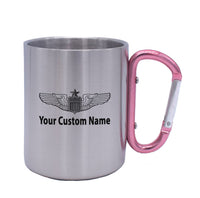 Thumbnail for Custom Name (US Air Force & Star) Designed Stainless Steel Outdoors Mugs