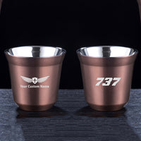 Thumbnail for 737 Flat Text Designed Double Wall Stainless Steel Coffee Mugs