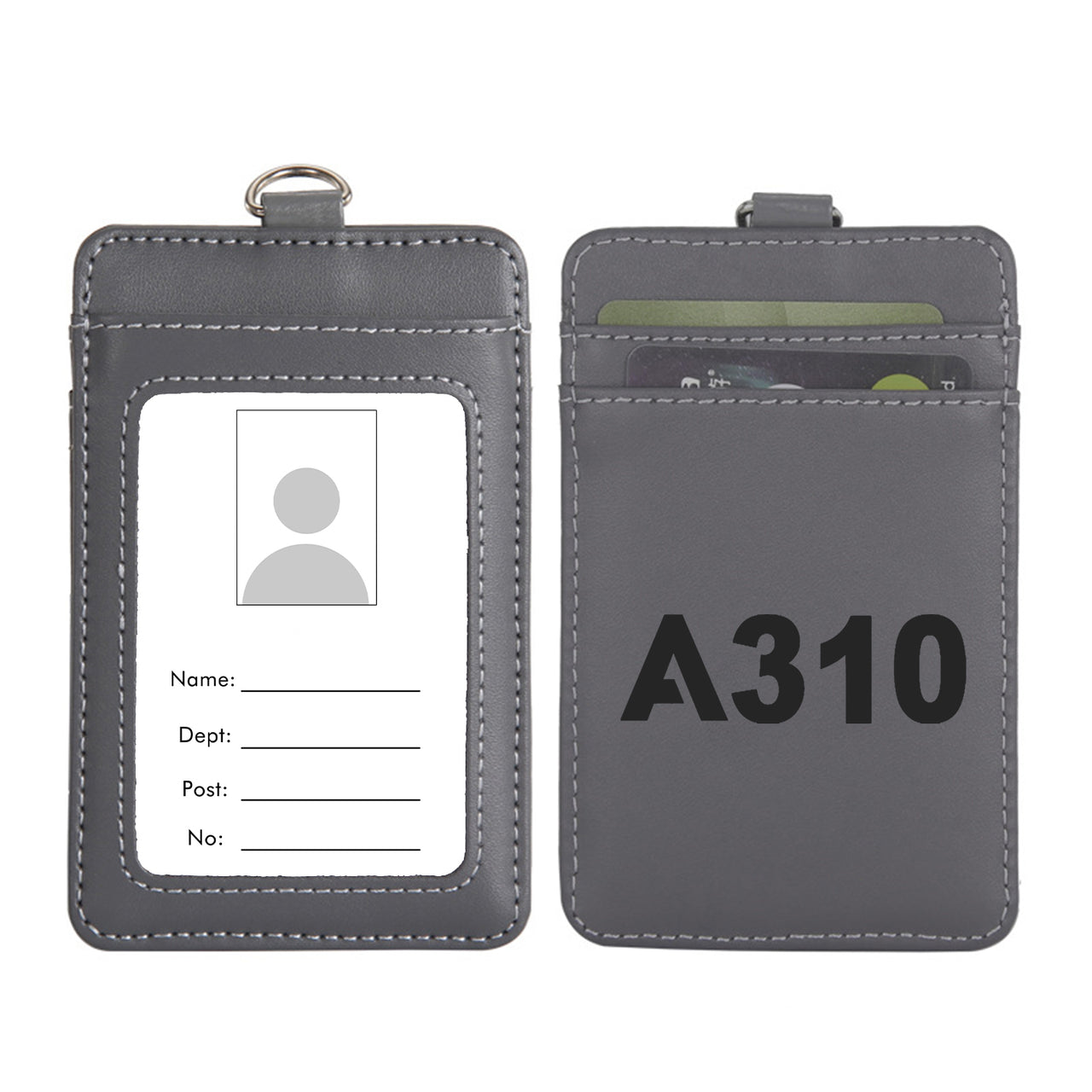 A310 Flat Text Designed ID Card Holder