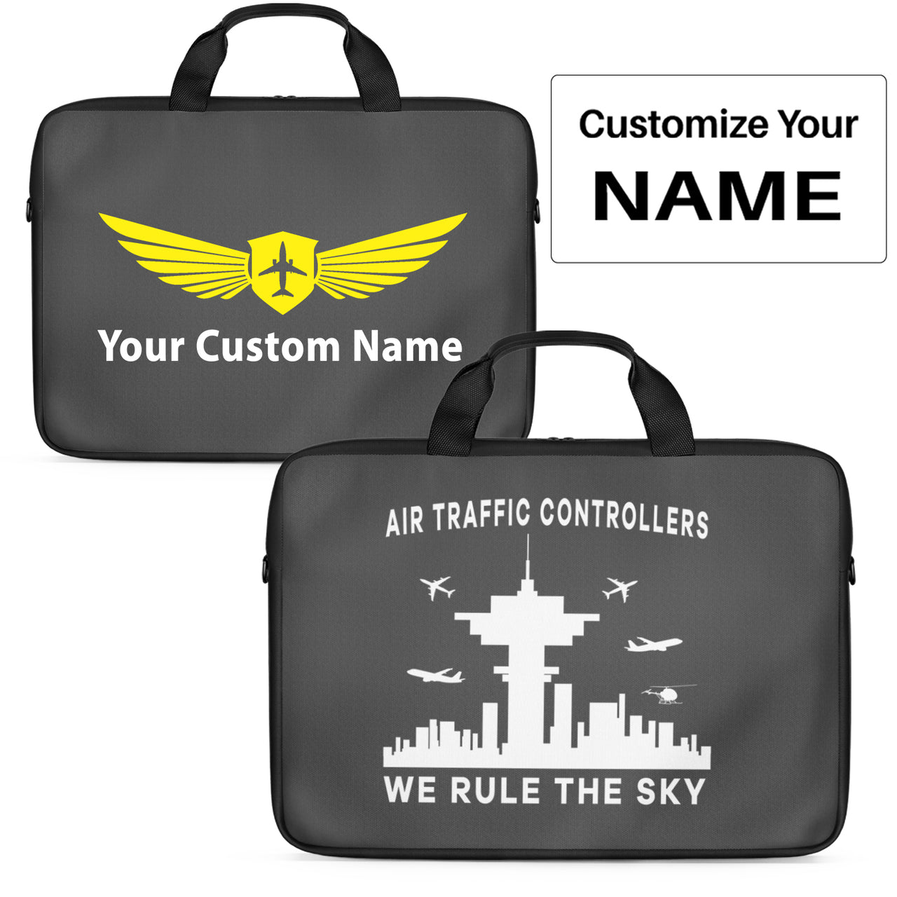 Air Traffic Controllers - We Rule The Sky Designed Laptop & Tablet Bags